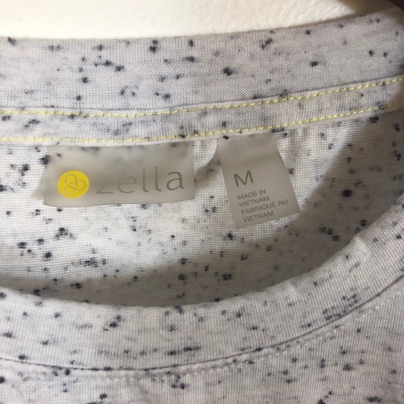 ZELLA Rito Marled Gray Crop Workout Top Medium - Picture 3 of 7